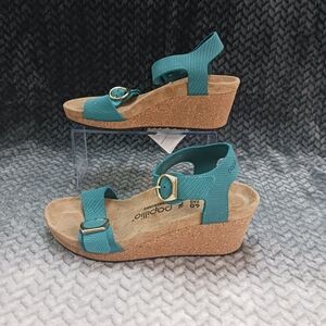 Papillio‎ Turquoise Wedges with Cork Base